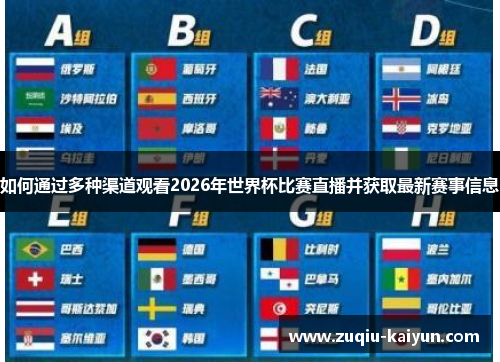 如何通过多种渠道观看2026年世界杯比赛直播并获取最新赛事信息